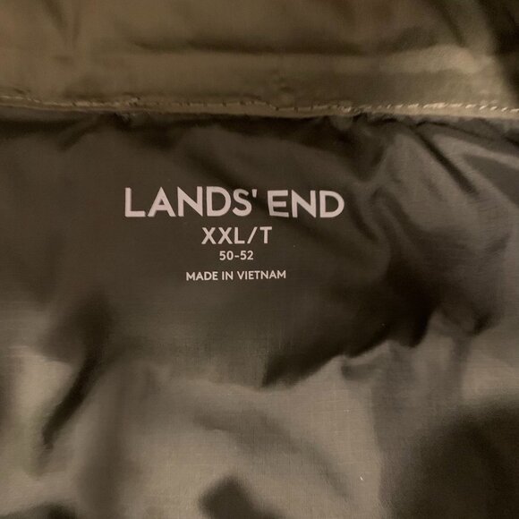 NWT Lands' End Men's 800 Down Packable Jacket Size 2X (50-52) Olive Green - Picture 4 of 12